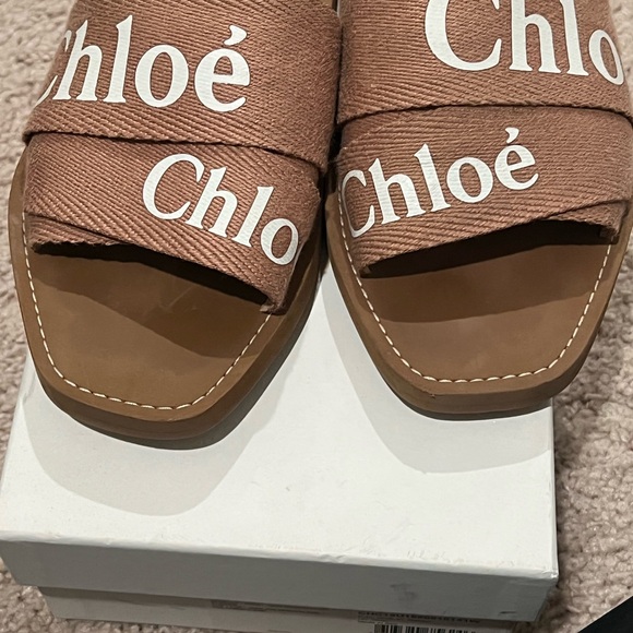 Chloe Brown Leather Sandals - Picture 4 of 9